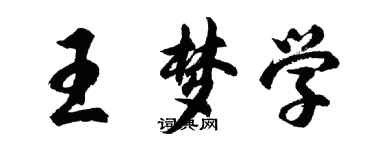 胡問遂王夢學行書個性簽名怎么寫