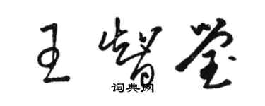 駱恆光王智瑩草書個性簽名怎么寫