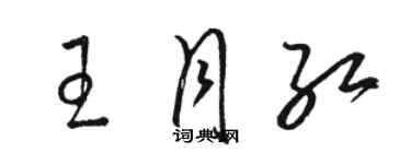 駱恆光王月紅草書個性簽名怎么寫