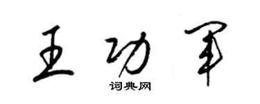 梁錦英王功軍草書個性簽名怎么寫