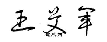 曾慶福王艾軍草書個性簽名怎么寫