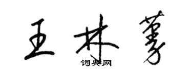 梁錦英王林蔓草書個性簽名怎么寫