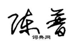 朱錫榮陳普草書個性簽名怎么寫