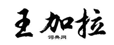 胡問遂王加拉行書個性簽名怎么寫