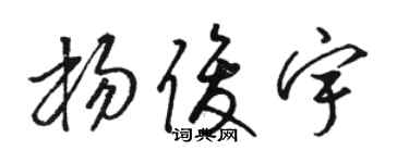 駱恆光楊俊宇草書個性簽名怎么寫