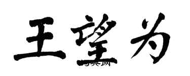 翁闓運王望為楷書個性簽名怎么寫
