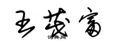 朱錫榮王茂富草書個性簽名怎么寫