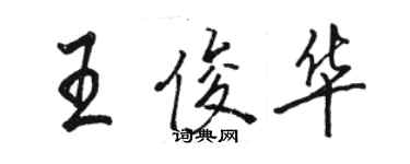 駱恆光王俊華行書個性簽名怎么寫