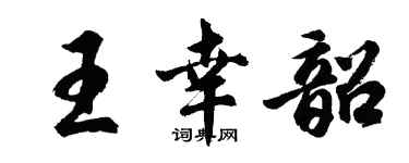 胡問遂王幸韶行書個性簽名怎么寫