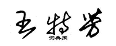 朱錫榮王特芳草書個性簽名怎么寫