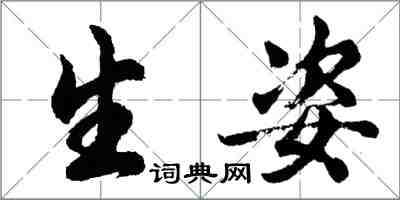 胡問遂生姿行書怎么寫