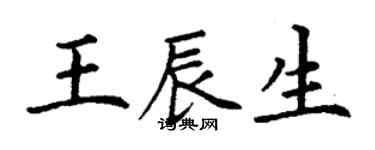 丁謙王辰生楷書個性簽名怎么寫