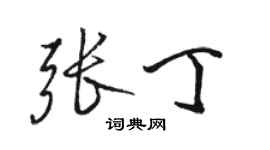 駱恆光張丁行書個性簽名怎么寫