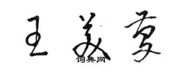 駱恆光王美慶草書個性簽名怎么寫