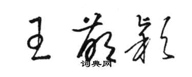 駱恆光王萌穎草書個性簽名怎么寫