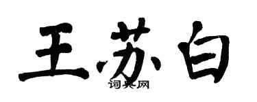 翁闓運王蘇白楷書個性簽名怎么寫