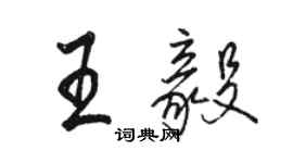 駱恆光王毅行書個性簽名怎么寫