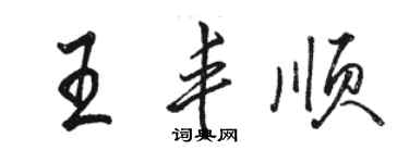 駱恆光王豐順行書個性簽名怎么寫