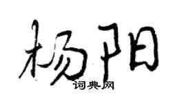 曾慶福楊陽行書個性簽名怎么寫