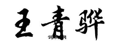 胡問遂王青驊行書個性簽名怎么寫