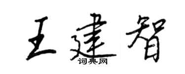 王正良王建智行書個性簽名怎么寫