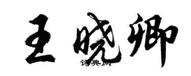 胡問遂王曉卿行書個性簽名怎么寫