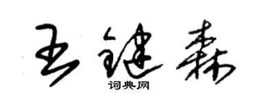 朱錫榮王鍵森草書個性簽名怎么寫