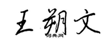 王正良王朔文行書個性簽名怎么寫