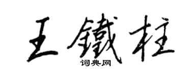 王正良王鐵柱行書個性簽名怎么寫