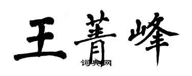 翁闓運王菁峰楷書個性簽名怎么寫