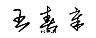 朱錫榮王春章草書個性簽名怎么寫