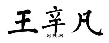翁闓運王辛凡楷書個性簽名怎么寫