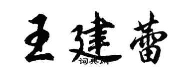 胡問遂王建蕾行書個性簽名怎么寫