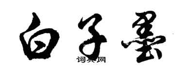 胡問遂白子墨行書個性簽名怎么寫