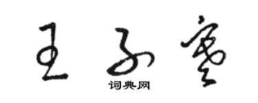 駱恆光王子寒草書個性簽名怎么寫