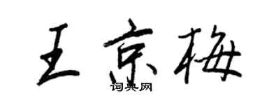 王正良王京梅行書個性簽名怎么寫