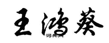 胡問遂王鴻葵行書個性簽名怎么寫