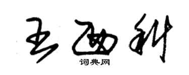 朱錫榮王西科草書個性簽名怎么寫