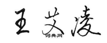 駱恆光王艾凌行書個性簽名怎么寫