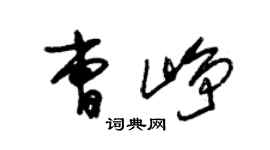 朱錫榮曹崢草書個性簽名怎么寫