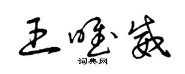 曾慶福王唯威草書個性簽名怎么寫