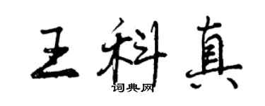 曾慶福王科真行書個性簽名怎么寫