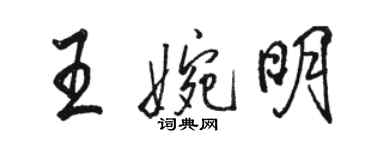 駱恆光王婉明行書個性簽名怎么寫