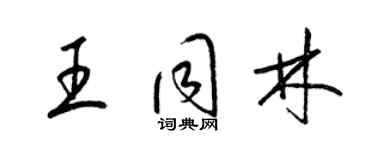 梁錦英王同林草書個性簽名怎么寫