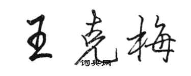 駱恆光王克梅行書個性簽名怎么寫