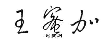 駱恆光王蜜加草書個性簽名怎么寫