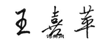 駱恆光王喜苹行書個性簽名怎么寫