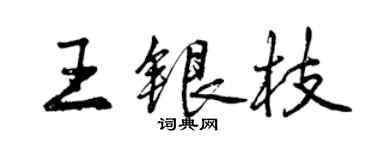 曾慶福王銀枝行書個性簽名怎么寫
