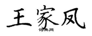 丁謙王家鳳楷書個性簽名怎么寫