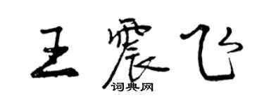 曾慶福王震飛行書個性簽名怎么寫